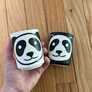 Pair Teavana of Panda Tea Cups